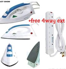 Electric Steam Iron Box Plus Free 4-Way Extension